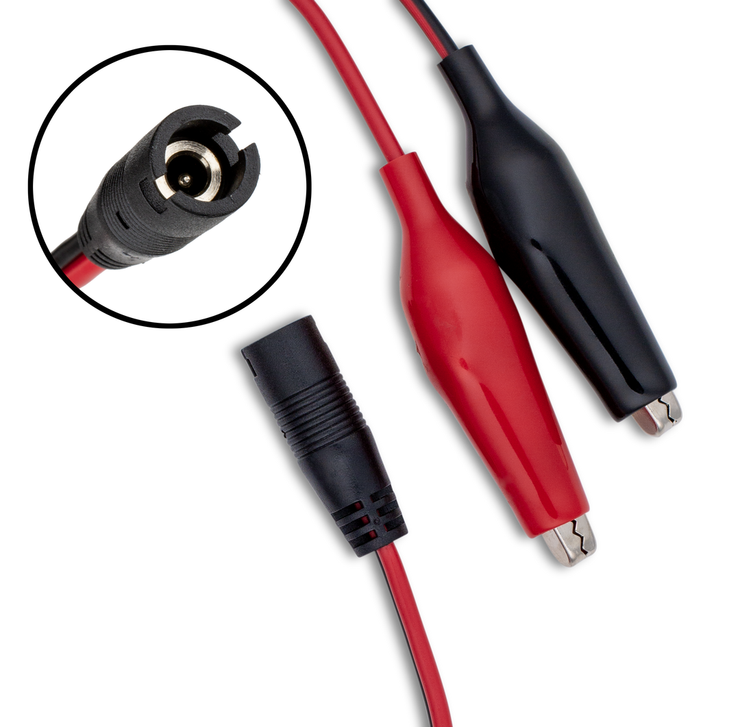Cable Assembly - 3A Fused HTP Charger Cable w/ Clips, Red Fuse