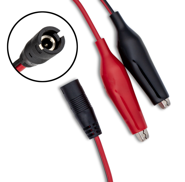 Cable Assembly - 3A Fused HTP Charger Cable w/ Clips, Red Fuse